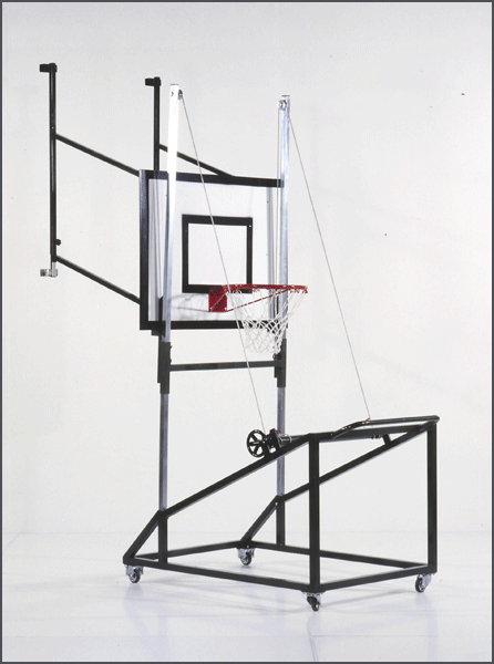 Par konstrukcija za koš za mini košarku